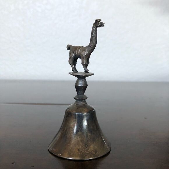 Vintage 925 Sterling Silver Antique Llama Bell - Picture 1 of 5